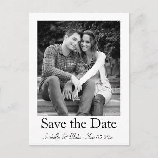 Foto Save the Date Postkarte (Vorderseite)