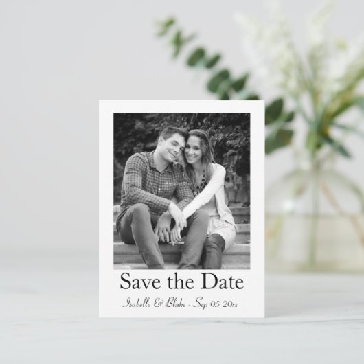 Foto Save the Date Postkarte (Stehend Vorderseite)