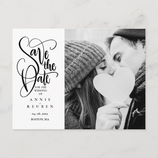 Foto Save the Date Postkarte (Vorderseite)