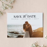 Foto Save the Date Postkarte, Elegant