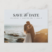Foto Save the Date Postkarte, Elegant Postkarte (Vorderseite)