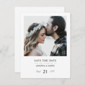 Foto Save the Date Postkarte mit Kalender (Vorne/Hinten)