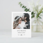 Foto Save the Date Postkarte mit Kalender (Stehend Vorderseite)