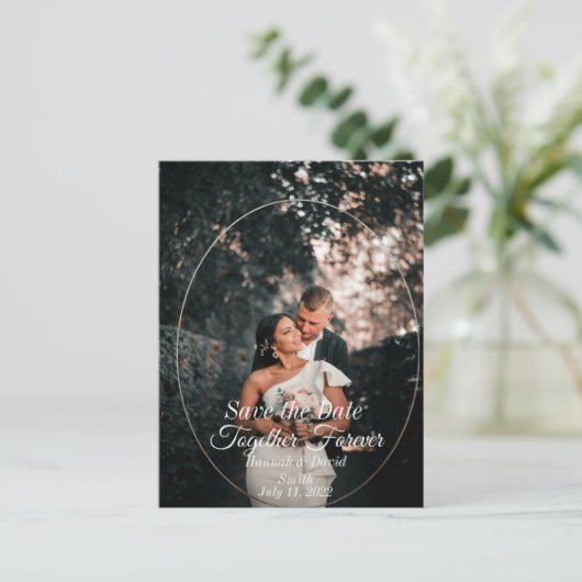 Foto Save the Date Postkarten (Stehend Vorderseite)