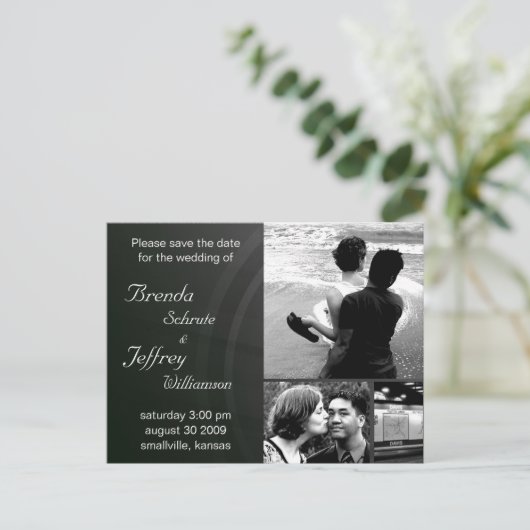 Foto Save the Date Postkarten (Stehend Vorderseite)