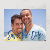 Foto Save the Date Postkarten für Homosexuelle
