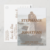 Foto Save the Date Postkarten mit großen Namen (Vorne/Hinten)
