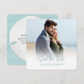 Foto Save the Date QR-Code Beach Sand Dollar (Vorne/Hinten)