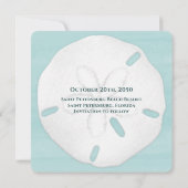 Foto Save the Date QR-Code Beach Sand Dollar (Rückseite)