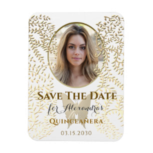 Foto Save The Date Quinceanera Magnet