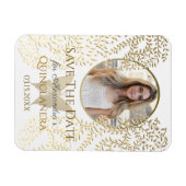 Foto Save the Date Quinceanera Magnet (Horizontal)