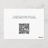 Foto Save the Date Rot und Weiße Tulpen Postkarte (Rückseite)