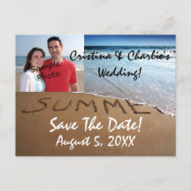 Foto Save the Date Sommerstrand Hochzeitskarten