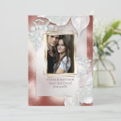 FOTO SAVE THE DATE | Terracotta Shimmer Einladung (Stehend Vorderseite)