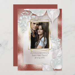 FOTO SAVE THE DATE | Terracotta Shimmer Einladung