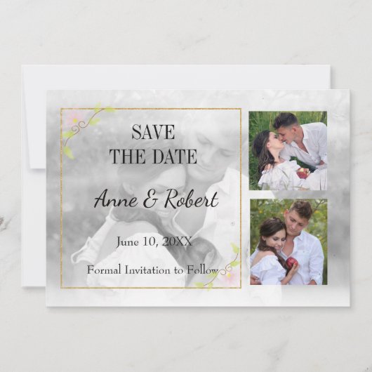 Foto Save the Date transparent (Vorderseite)