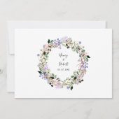 Foto Save the Date Wasserfarben Blumengarten Einladung (Rückseite)