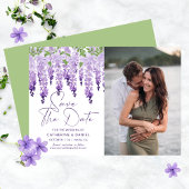 Foto Save the Date Watercolor Wisteria Wedding
