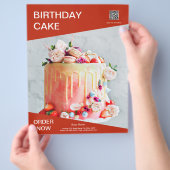 Foto Scan QR Code Menü "Backbäckerei" Flyer (Hand)