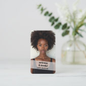 Foto-Scannable-QR Visitenkarte (Stehend Vorderseite)