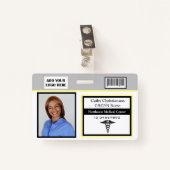 Foto-Scanner-Code für Berufliche medizinische Abze Ausweis (Vorderseite mit Klammer)