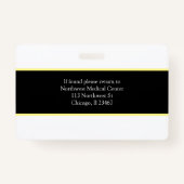 Foto-Scanner-Code für Berufliche medizinische Abze Ausweis (Rückseite)