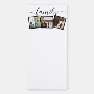 Foto-Schablone der Familien-3 personalisiert Magnetischer Notizblock