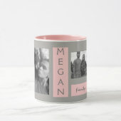 Foto-Schablone der Gewohnheits-4 erröten rosa Tasse