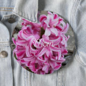 Foto-Schaltfläche für die rosa Hyacinth-Blume Button (Beispiel)