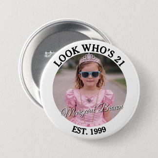 Foto Schau Wer 21 Lustige Individuelle Geburtstags Button