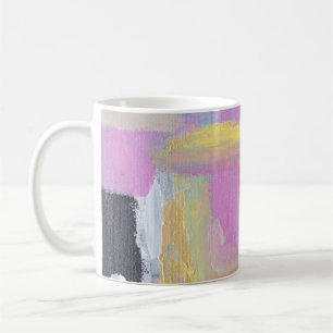 Foto schließen mehrfarbige Malerei Kaffeetasse