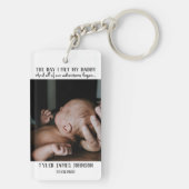 Foto-Schlüsselanhänger des ersten Vaters Schlüsselanhänger (Rückseite)