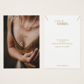 Foto Schmuck Necklace Display Card (Vorne & Hinten)