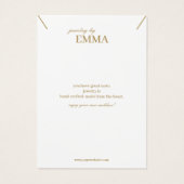 Foto Schmuck Necklace Display Card (Rückseite)