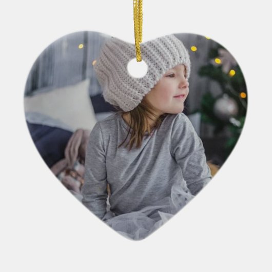 Foto Schneeflocken Blauer Weihnachten Keramik Ornament (Vorne)