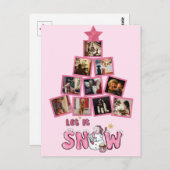 Foto Schneeflocken Postkarte (Vorne/Hinten)