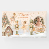Foto-Schneekugel Nussknacker 1. Geburtstag Banner (Horizontal)