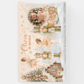 Foto-Schneekugel Nussknacker 1. Geburtstag Banner (Vertikal)