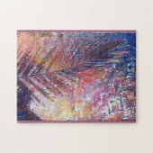 Foto, schönes Blatt in der Natur im Pastellpuzzle Puzzle (Horizontal)