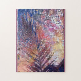 Foto, schönes Blatt in der Natur im Pastellpuzzle Puzzle