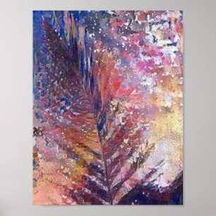 Foto, schönes Blatt in der Natur in diesem Herbst Poster