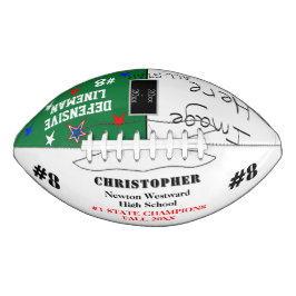 Foto School Champions Green White Name Football