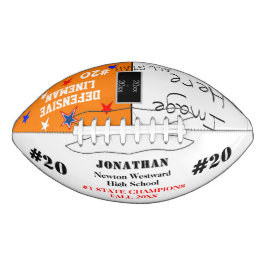 Foto School TeamChampions Name Orange Football