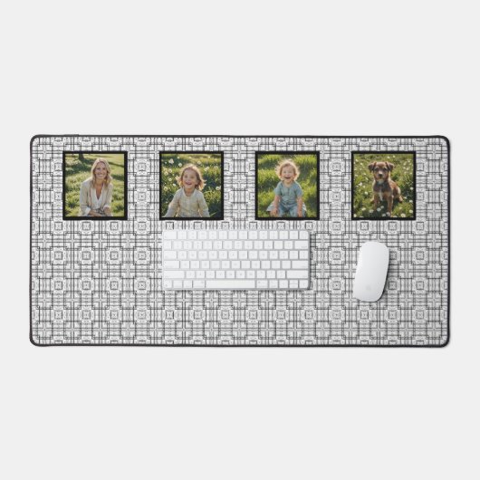 Foto-Schreibmatte für Schwarzweiß-Muster Schreibtischunterlage (Tastatur & Maus)