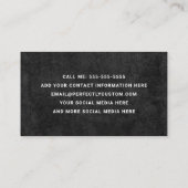 Foto Schüler Abschluss dunkelgraue Textur Visitenkarte (Rückseite)