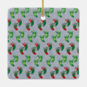 Foto Schwangerschaft Ankündigung erwartet Eltern Keramikornament (Rückseite)