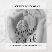 Foto Schwangerschaft Ankündigung Großeltern zu sei Weinetikett (Einzelnes Label)