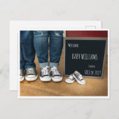 Foto Schwangerschaft Ankündigung mit Chalkboard-Ze (Vorne/Hinten)