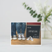 Foto Schwangerschaft Ankündigung mit Chalkboard-Ze (Stehend Vorderseite)