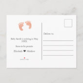 Foto Schwangerschaft Ankündigung Postkarte (Rückseite)